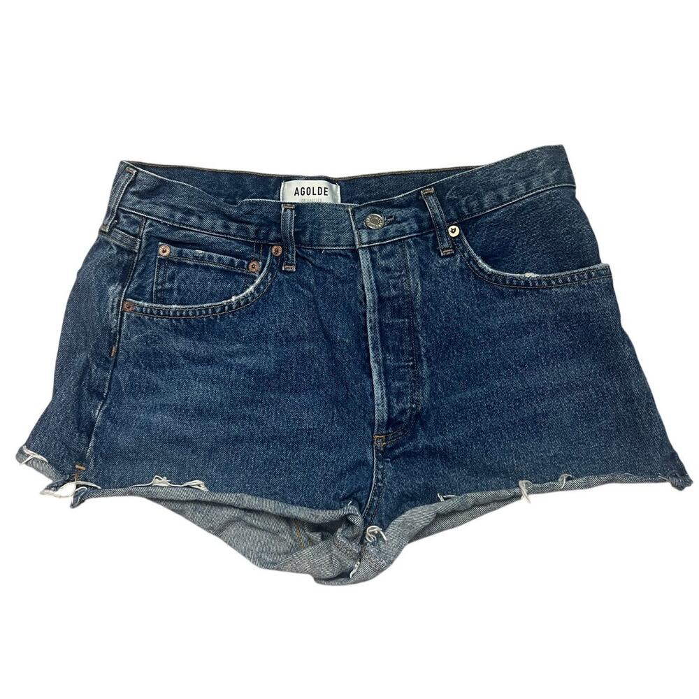 AGOLDE Parker Cutoff 100% Cotton Denim Shorts Size 28